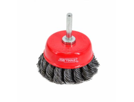 AWTOOLS SZCZOTKA DOCZOŁOWA TRZPIENIOWA  75mm DRUT SKRĘCANY