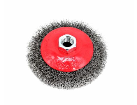 AWTOOLS SZCZOTKA STOŻKOWA 125mm  M14DRUT KARBOWANY
