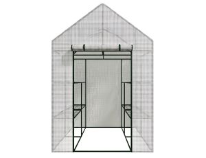AWTOOLS SZKLARNIA OGRODOWA BIAŁA 143x143x195cm