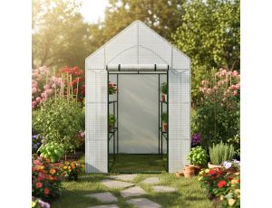 AWTOOLS SZKLARNIA OGRODOWA BIAŁA 143x143x195cm - image 2