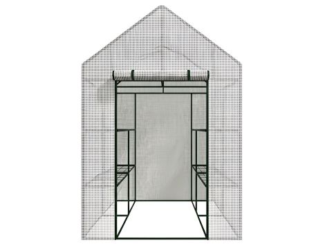 AWTOOLS SZKLARNIA OGRODOWA BIAŁA 143x143x195cm