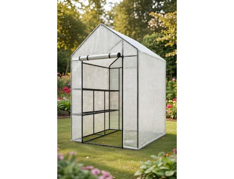 AWTOOLS SZKLARNIA OGRODOWA BIAŁA 143x143x195cm - 3
