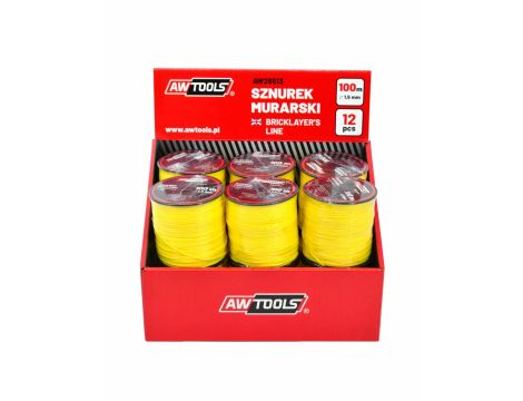 AWTOOLS SZNUREK MURARSKI 100m / 1,5mm /12szt - 3