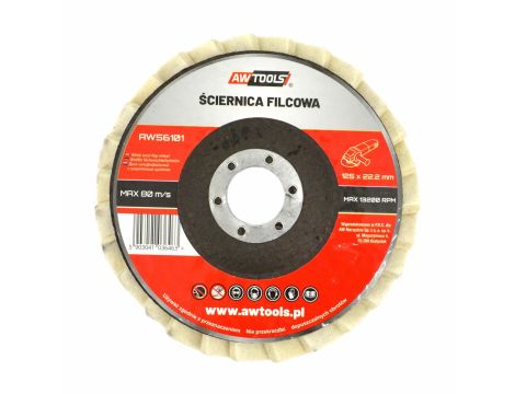 AWTOOLS ŚCIERNICA FILCOWA 125x22,22mm - 2