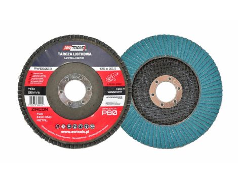 AWTOOLS ŚCIERNICA LISTKOWA 125  P100  INOX METAL CYRKONOWA