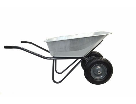 AWTOOLS TACZKA OGRODOWA 100L DWA KOŁA MISA OCYNK./ WZMACNIANA - 3