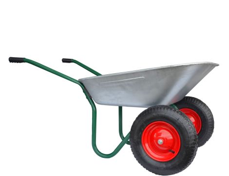 AWTOOLS TACZKA OGRODOWA 100L.DWA KOŁA FELGI METALOWE - 2