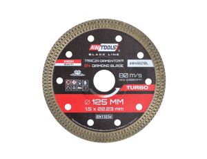 AWTOOLS TARCZA DIAMENTOWA 125x1,5x22,2 / TURBO CIENKA BLACK LINE
