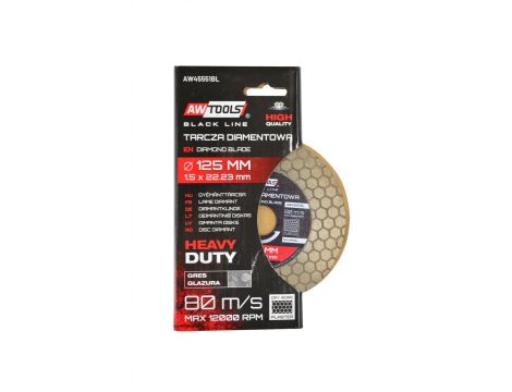 AWTOOLS TARCZA DIAMENTOWA 125x22,2 / PLASTER MIODU 2w1 BLACK LINE - 2