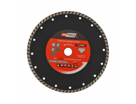 AWTOOLS TARCZA DIAMENTOWA 230x22,2 / TURBO