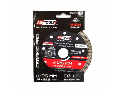 AWTOOLS TARCZA DIAMENTOWA GR.125x22,2 / PEŁNA CERAMIC PRO  BLACK LINE - 3