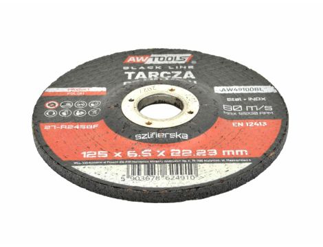 AWTOOLS TARCZA DO METALU SZLIFIERSKA 125*6,5mm BLACK LINE - 2