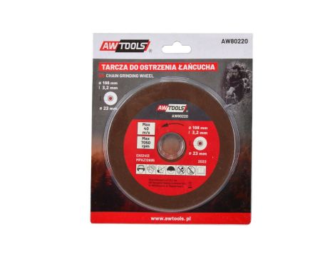 AWTOOLS TARCZA DO OSTRZENIA ŁAŃCUCHA 108x23x3,2 mm