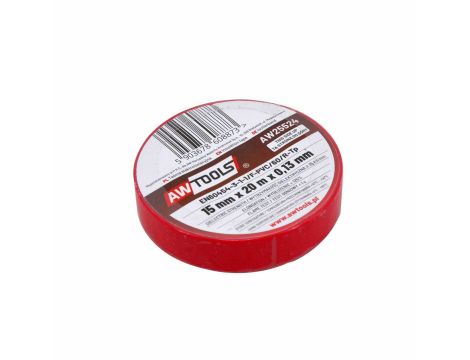 AWTOOLS TAŚMA IZOLACYJNA 19mm x 20m CZERWONA