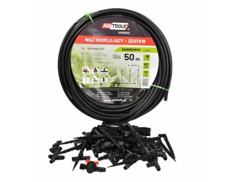 AWTOOLS WĄŻ KROPLUJĄCY ZESTAW 50m 68 ELE. - 3
