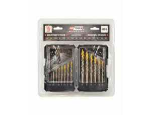 AWTOOLS WIERTŁO DO METALU M2 HSS-TiN KPL.15szt.  /1.5-10mm / BLACK LINE