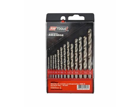 AWTOOLS WIERTŁO METAL BIAŁE KPL. 13szt./2- 8mm/