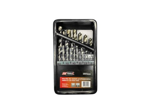 AWTOOLS WIERTŁO METAL BIAŁE KPL. 25szt./1,0-13,0mm/