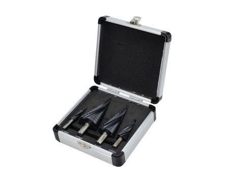 AWTOOLS WIERTŁO STOPNIOWE SPIRALNE M2-TiAlN / Kpl. 4 szt. / 4-12mm / 4-20mm / 4-32mm / 4-39mm /BL - 3