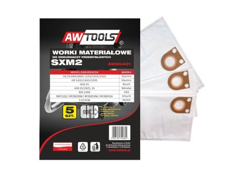 AWTOOLS WORKI Z MIKROWŁÓKNINY kpl.5szt.  SXM2 GAS 25 / STARMIX 25/35 - 2