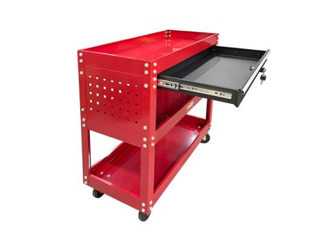AWTOOLS WÓZEK WARSZTATOWY METALOWY 3 POZIOMY +1 SZUFLADA - 3