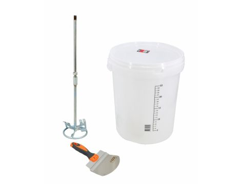 AWTOOLS ZESTAW DO MIESZANIA GŁ. SZPACHLO.NR1WIADRO+MIESZADŁO+SZPACHELKA PROFILOWANA 4850 - 2