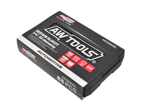 AWTOOLS ZESTAW KLUCZY   63el. 1/4" BLACK LINE - 3