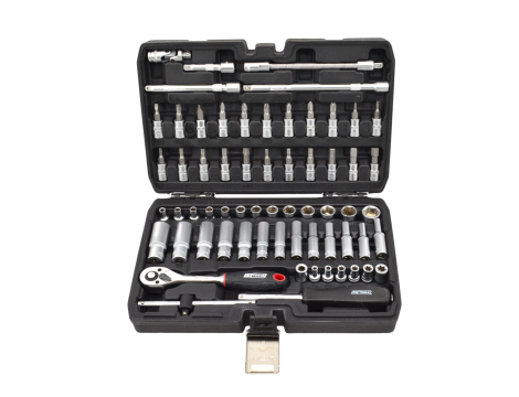 AWTOOLS ZESTAW KLUCZY   63el. 1/4" BLACK LINE