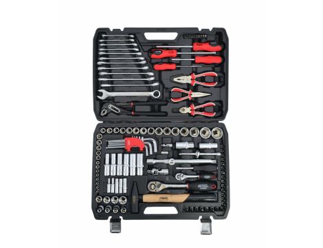 AWTOOLS ZESTAW KLUCZY  122el 1/2" / 1/4" BLACK LINE