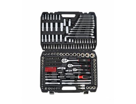 AWTOOLS ZESTAW KLUCZY  216el  1/2"/3/8"/1/4" BLACK LINE - 2