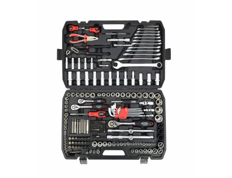 AWTOOLS ZESTAW KLUCZY  225el  1/2"/3/8"/1/4" BLACK LINE - 2