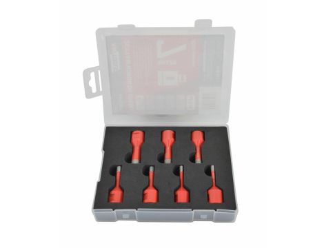 AWTOOLS ZESTAW KORON DO GRESU kpl. 7szt. /WALIZKA /DO PRACY NA SUCHO