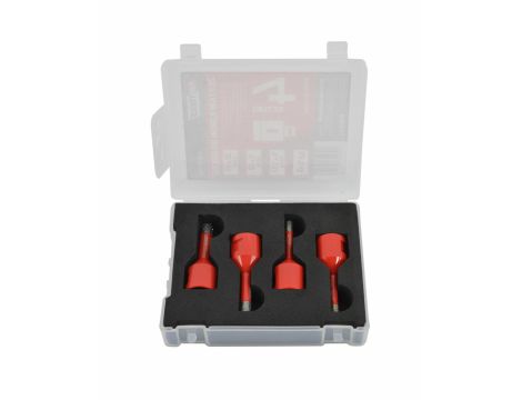 AWTOOLS ZESTAW KORON DO GRESU M14 4szt. /6-10mm/ NASYP DIAMENTOWY