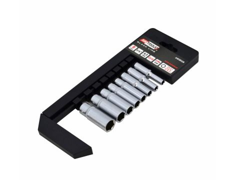 AWTOOLS ZESTAW NASADEK DŁUGICH 1/4" 8cz.BL