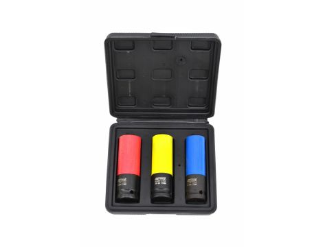 AWTOOLS ZESTAW NASADEK DO ALUFELG 3szt. 17-19-21mm BLACK LINE