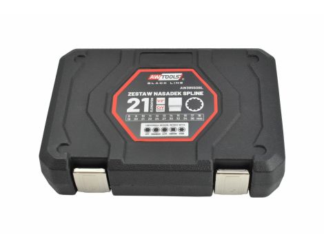 AWTOOLS ZESTAW NASADEK SPLINE 21el. 12-KĄT. 1/2" 8-36mm BLACK LINE - 2
