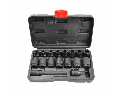 AWTOOLS ZESTAW NASADEK UDAROWYCH 1/2" 15cz./8-24mm/ KRÓTKIE BLACK LINE