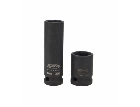AWTOOLS ZESTAW NASADEK UDAROWYCH 1/2" 20cz./10-19mm/ KRÓTKIE I DŁUGIE BLACK LINE - 2