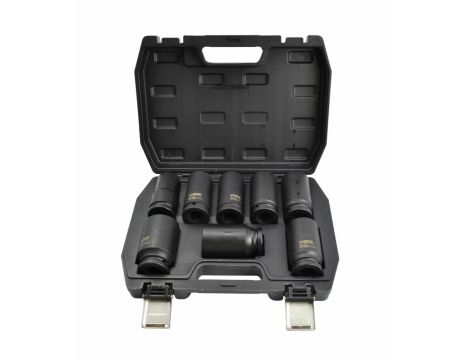 AWTOOLS ZESTAW NASADEK UDAROWYCH 3/4"  8cz./24-38mm/ DŁUGIE BLACK LINE