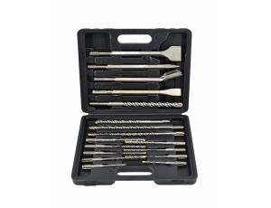 AWTOOLS ZESTAW SDS DŁUT I WIERTEŁ 17ele.