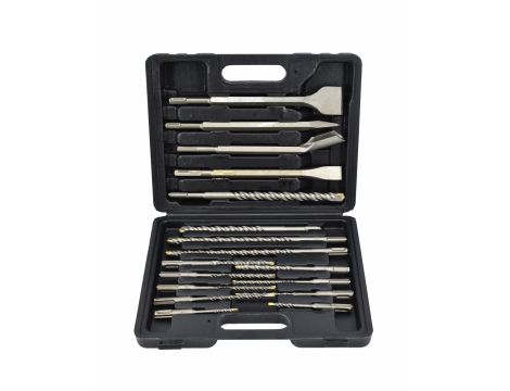 AWTOOLS ZESTAW SDS DŁUT I WIERTEŁ 17ele.