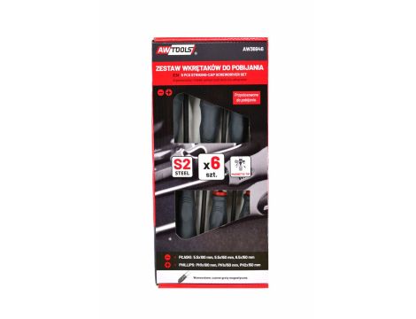 AWTOOLS ZESTAW WKRĘTAKÓW DO POBIJANIA  6szt. - 3