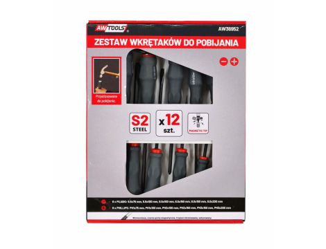AWTOOLS ZESTAW WKRĘTAKÓW DO POBIJANIA 12szt. - 3