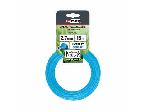 AWTOOLS ŻYŁKA TNĄCA CLASSIC  2,4x15m/ KWADRAT