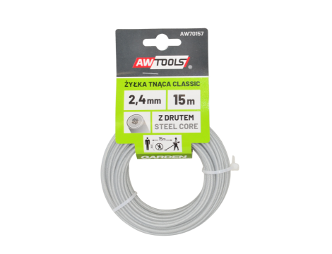 AWTOOLS ŻYŁKA TNĄCA CLASSIC  2,7x15m/ OKRĄGŁA Z RDZENIEM