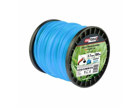 AWTOOLS ŻYŁKA TNĄCA CLASSIC 2,4x100m/ KWADRAT/ SZPULA