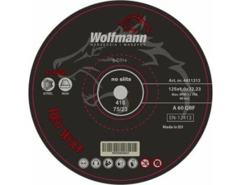 TARCZA DO METALU 125X1,0X22,23 REDWOLF