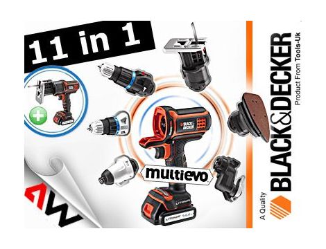 BLACK+DECKER NARZĘDZIE WIELOFUNKCYJNE 18V MT218KB 2x1,5Ah +GŁOWICA WKRĘTARSKA - 2