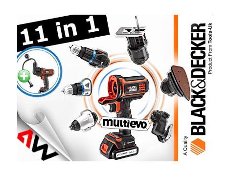 BLACK+DECKER NARZĘDZIE WIELOFUNKCYJNE 18V MT218KB 2x1,5Ah +GŁOWICA WKRĘTARSKA - 3