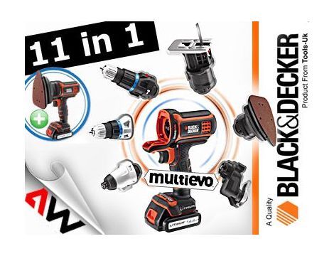 BLACK+DECKER NARZĘDZIE WIELOFUNKCYJNE 18V MT218KB 2x1,5Ah +GŁOWICA WKRĘTARSKA - 4